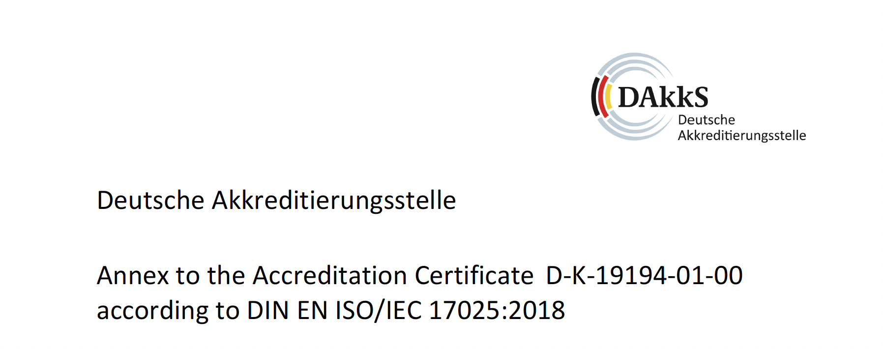 Certificate 17025
