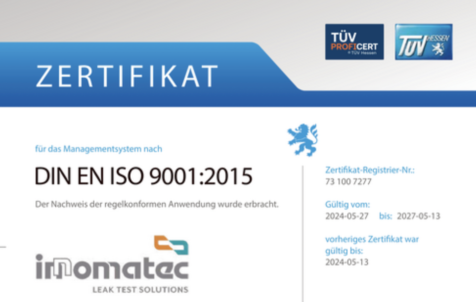 Certificate 9001 